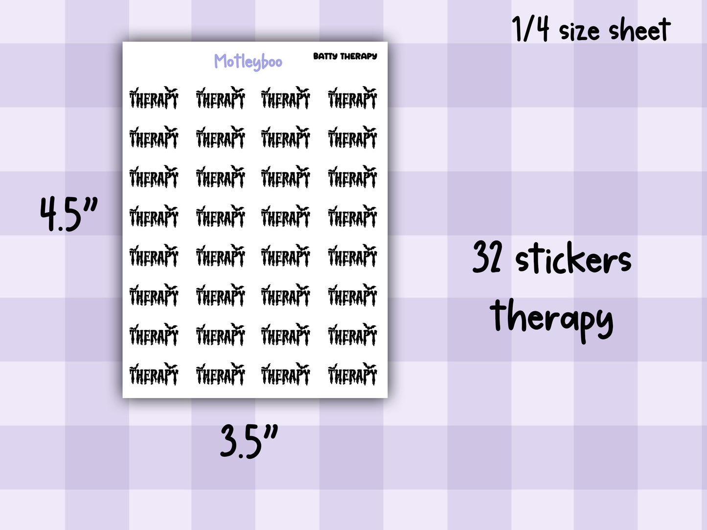 Bat Planner Stickers, Batty Words, Goth Journal Stickers, self care functional stickers, goth planner