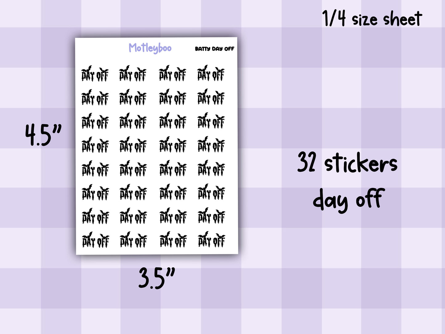 Batty Words Planner Stickers, Spooky Goth Journal Stickers, work planning, gothic planner, functional word stickers
