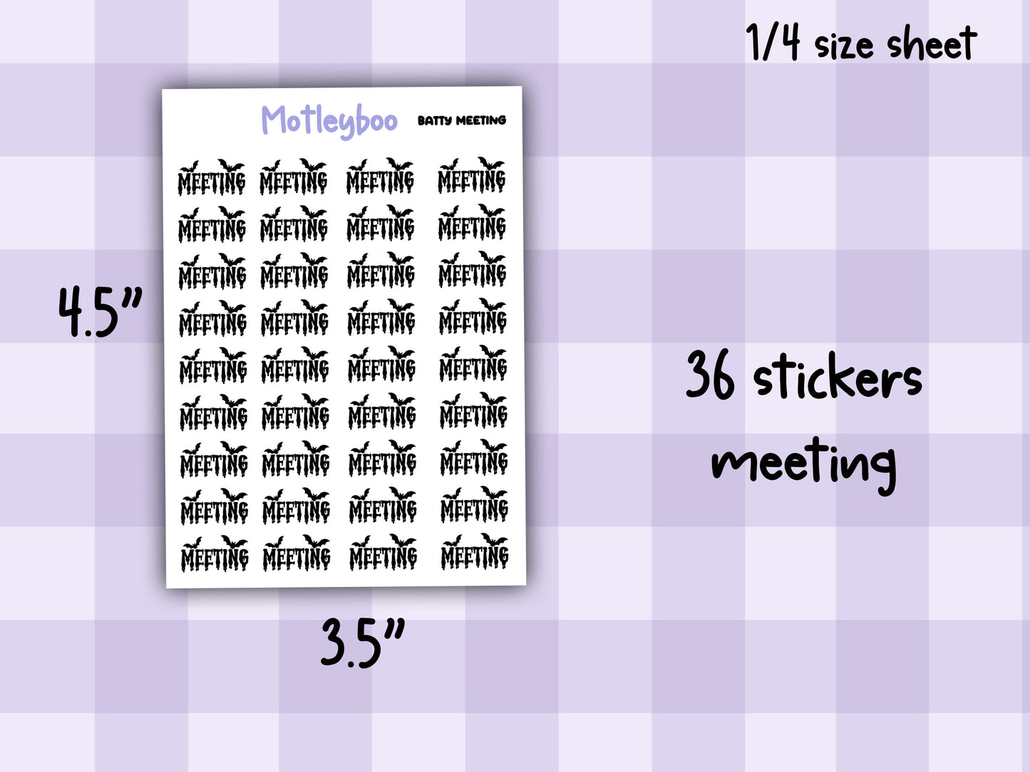 Batty Words Planner Stickers, Spooky Goth Journal Stickers, work planning, gothic planner, functional word stickers