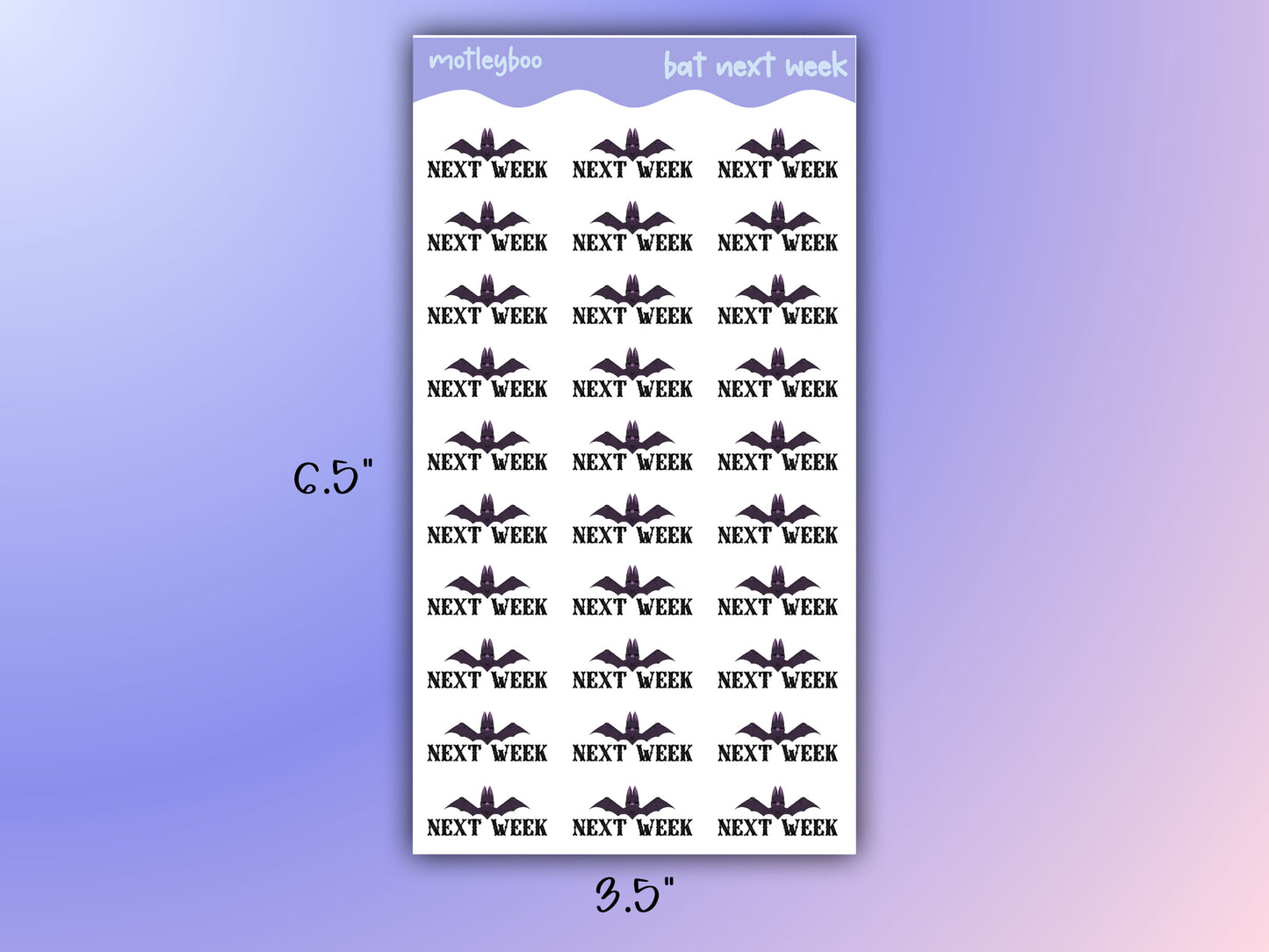 functional words sticker sheet, stickers, goth stickers, halloween stickers, original art stickers, cute and fun stickers, bat stickers