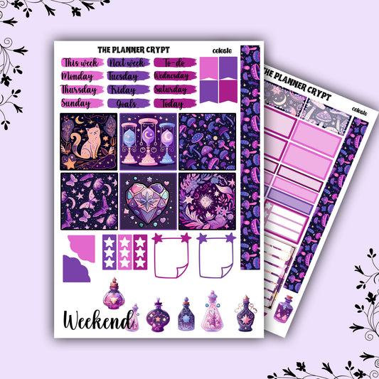 Celeste Hobonichi cousin planner sticker kit