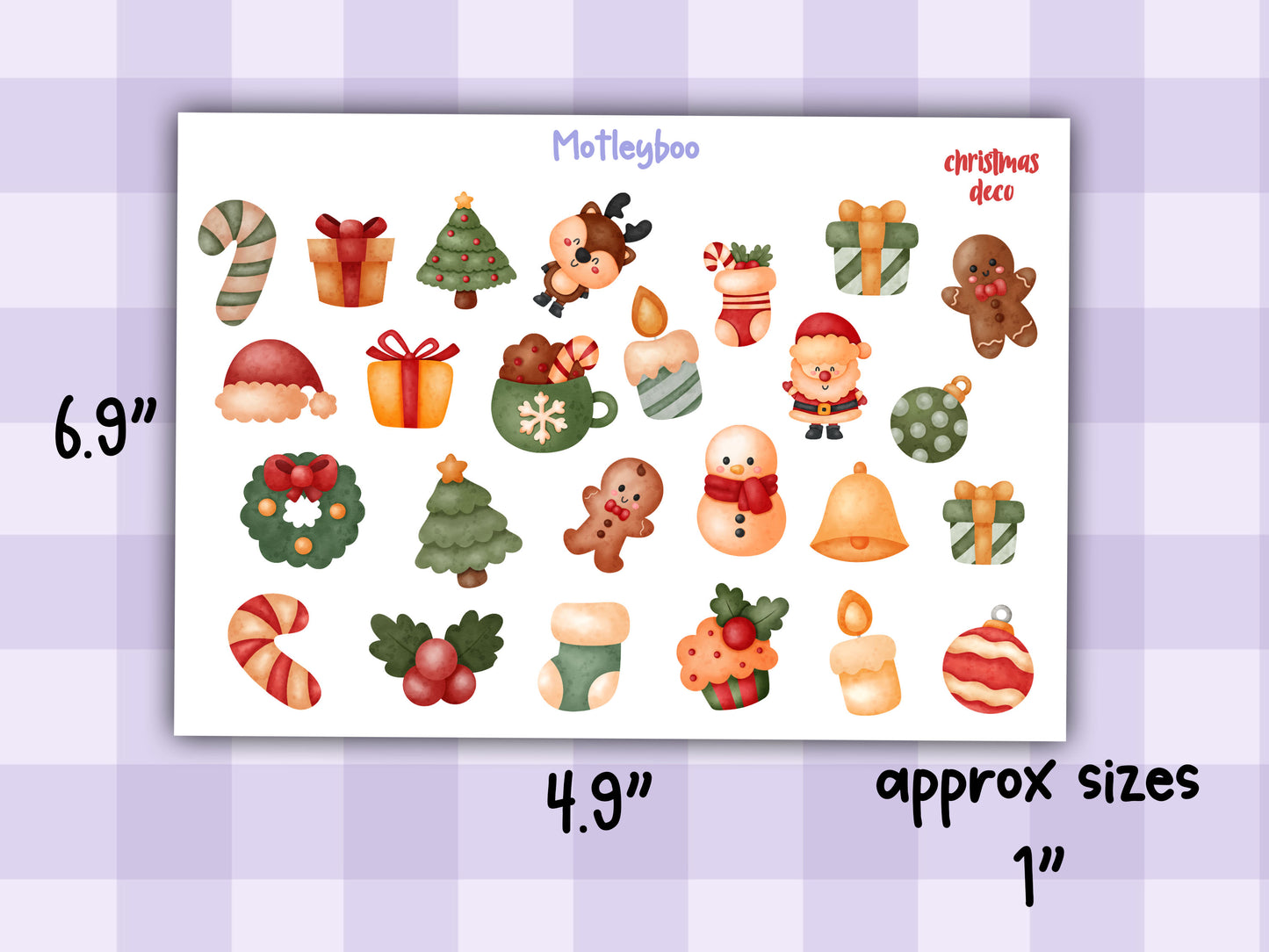 christmas sticker sheet, cute christmas stickers, planner stickers, xmas stickers, stickers for christmas, card stickers, journalling