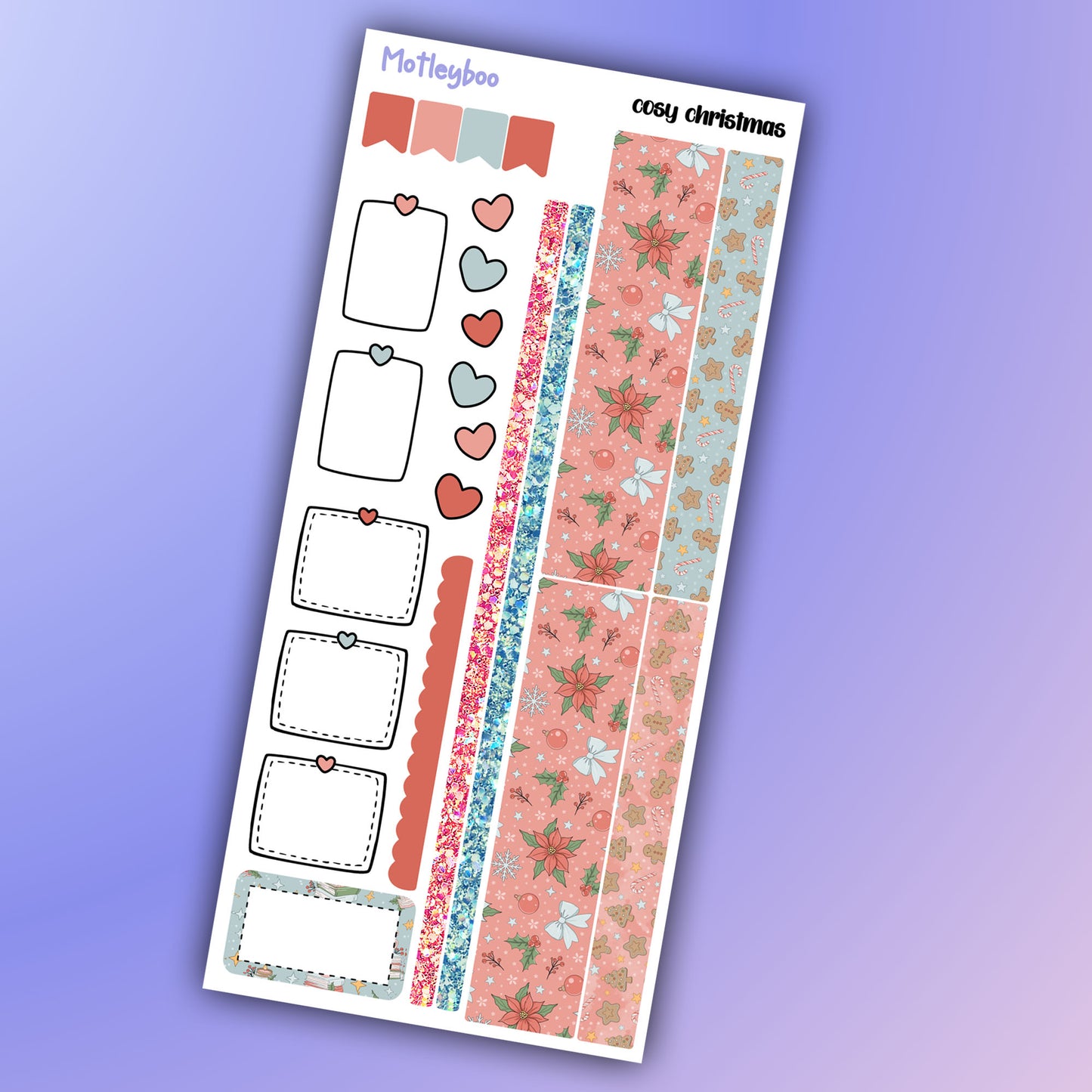 Cosy Christmas Hobonichi weeks, sticker kit, hobonichi planner