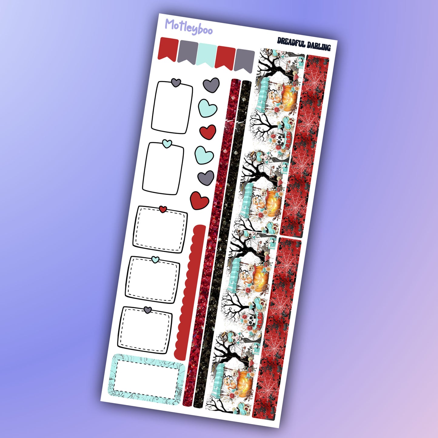 Gothic hobonichi weeks, sticker kit, hobonichi planner, spooky stickers, hobonichi functional stickers, small planner stickers, goth planner