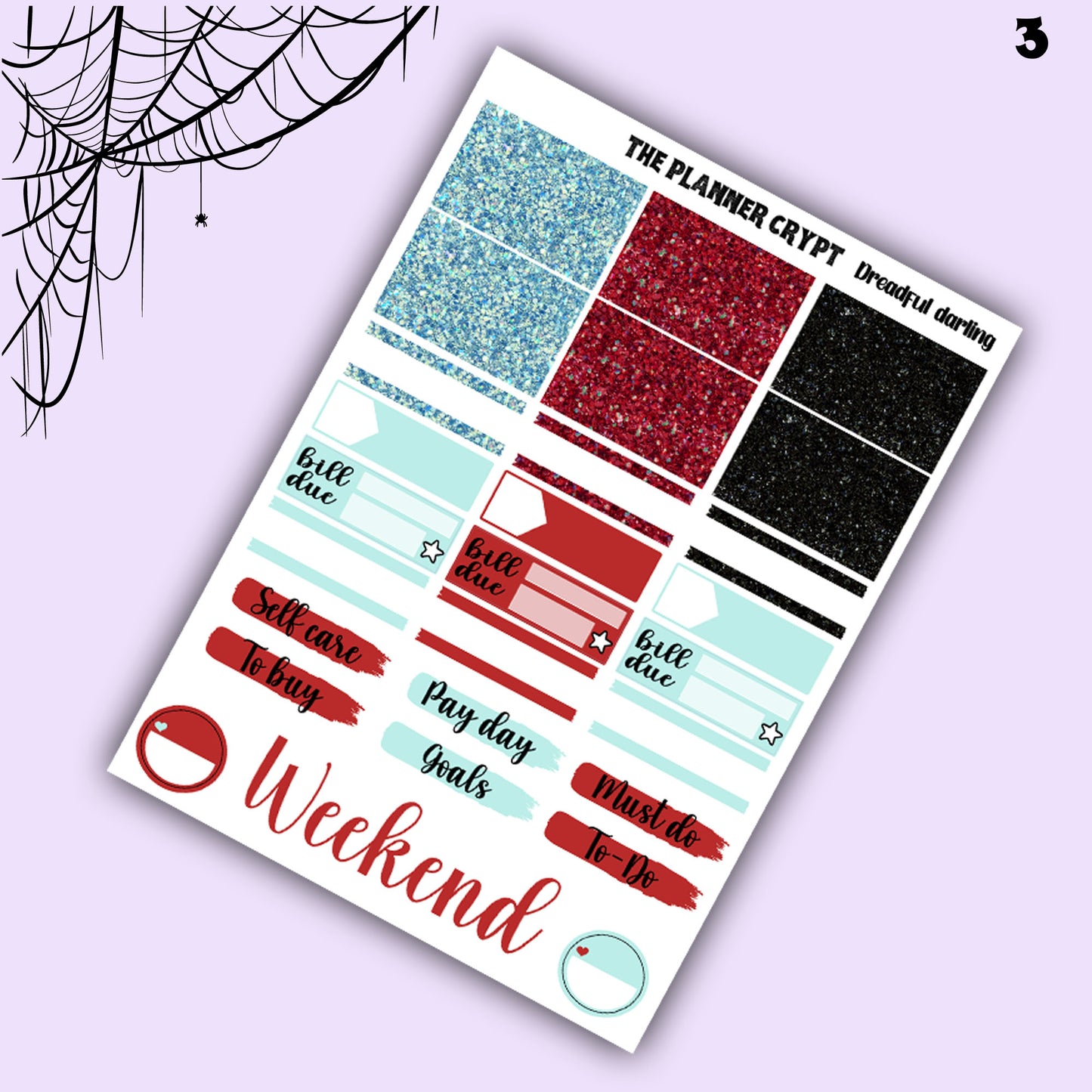 Gothic weekly planner sticker kit, planner stickers, spooky stickers, vertical planner, journal stickers, planning stickers, goth planner
