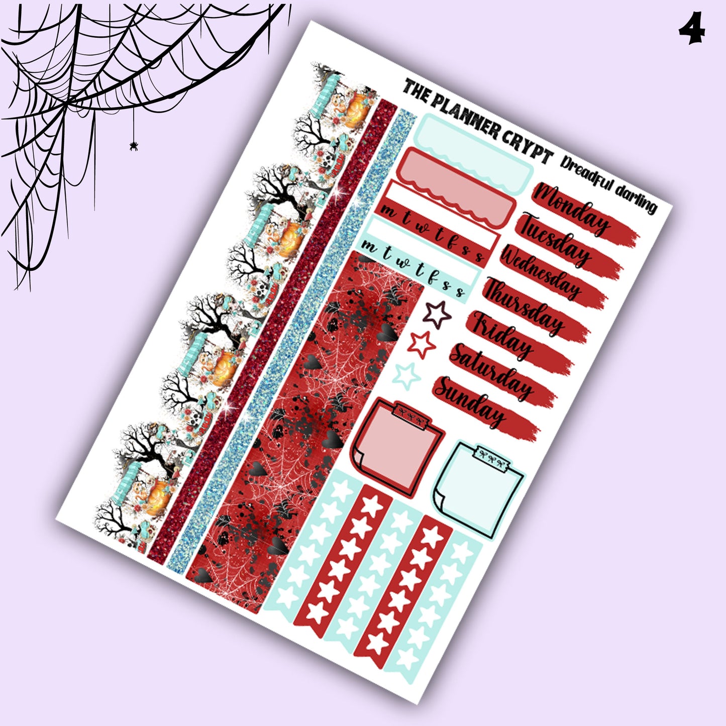 Gothic weekly planner sticker kit, planner stickers, spooky stickers, vertical planner, journal stickers, planning stickers, goth planner