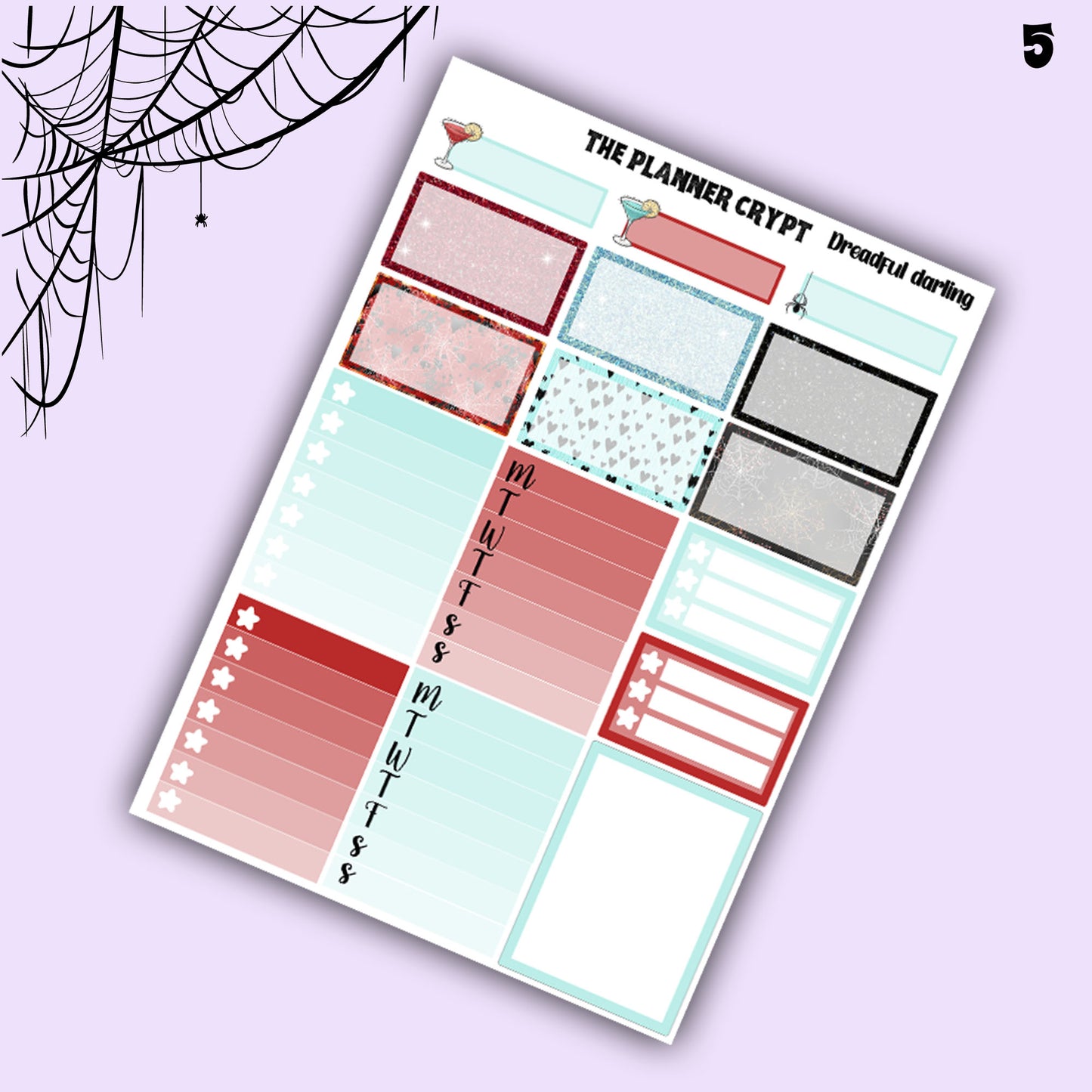 Gothic weekly planner sticker kit, planner stickers, spooky stickers, vertical planner, journal stickers, planning stickers, goth planner