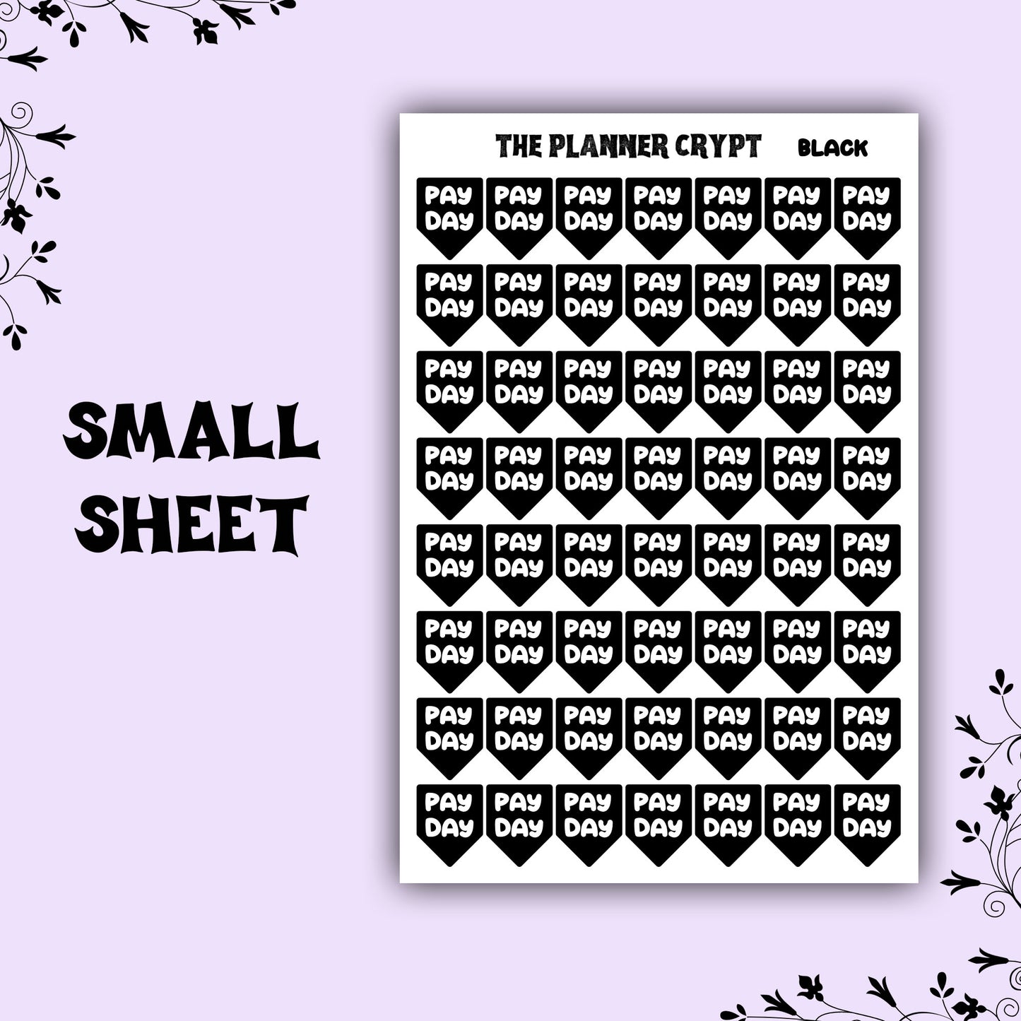 Pay day, bill due, day off stickers, flag stickers, planner sticker, pastel goth ,vertical planner, journal, cute, functional sticker