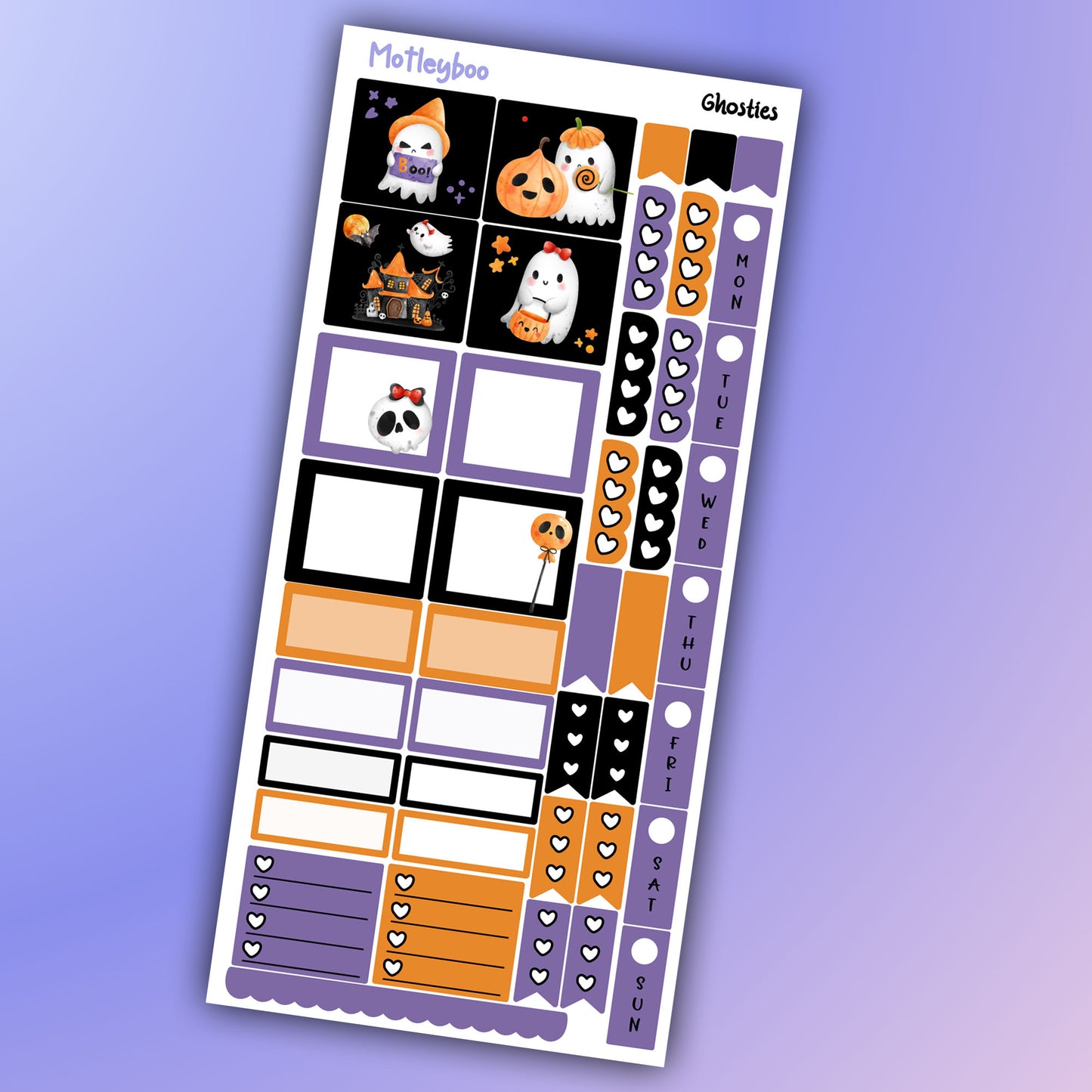 Hobonichi weeks, sticker kit, hobonichi planner, goth planner, witch vibes, halloween stickers, goth sticker, spooky season, fall stickers
