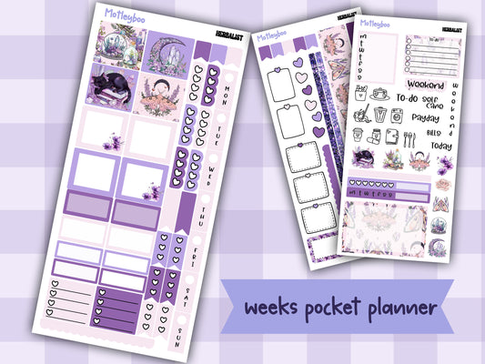 Hobonichi weeks, sticker kit, hobonichi planner, herb stickers, witch planner, pagan stickers, planner stickers, witch sticker, Herbalist