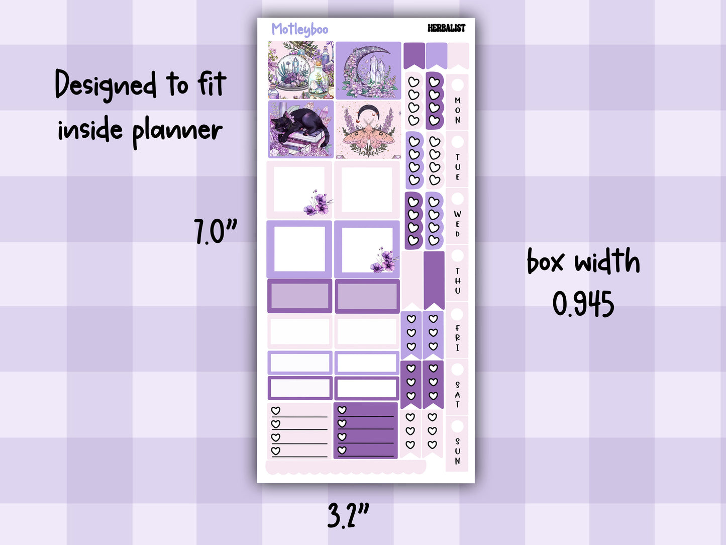 Hobonichi weeks, sticker kit, hobonichi planner, herb stickers, witch planner, pagan stickers, planner stickers, witch sticker, Herbalist
