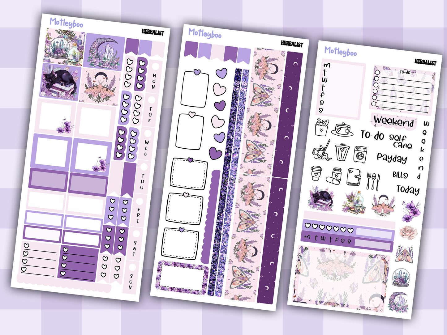 Hobonichi weeks, sticker kit, hobonichi planner, herb stickers, witch planner, pagan stickers, planner stickers, witch sticker, Herbalist