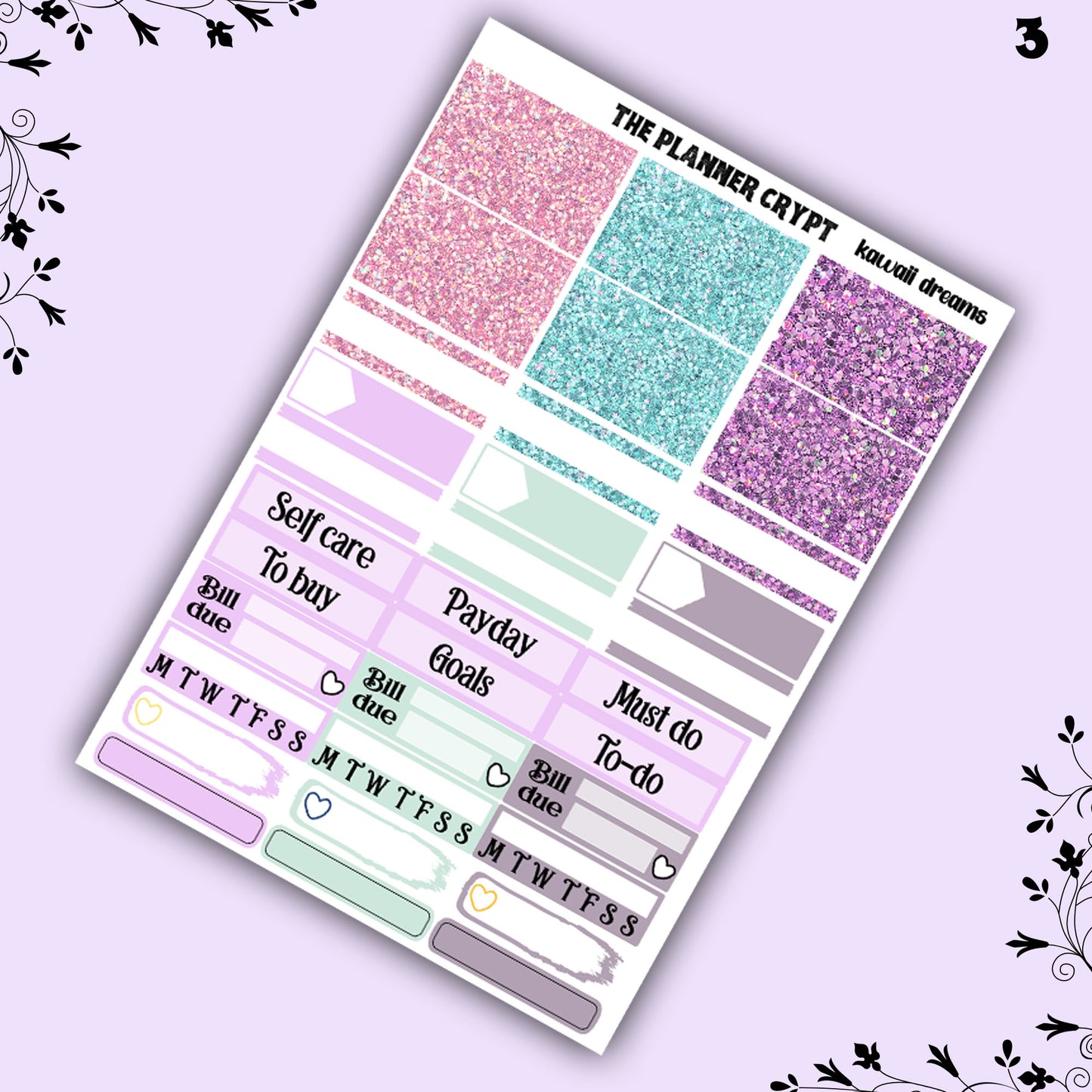 Weekly planner, sticker kit, pastel stickers, kawaii planner kit, planner stickers, vertical planner, kawaii dreams