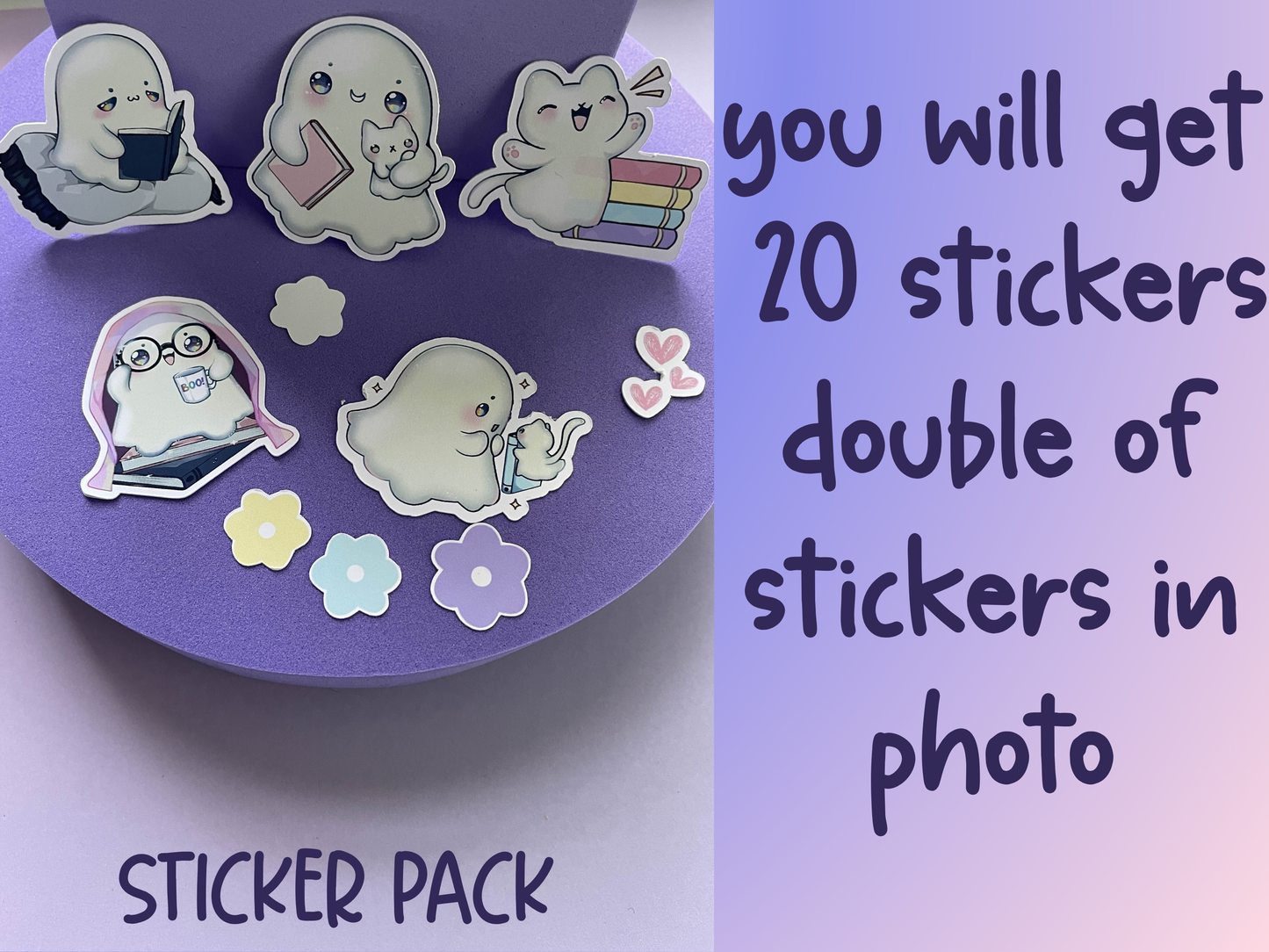 Sticker pack, spooky stickers, gifts for book lovers, ghost stickers, bookish stickers, read more books