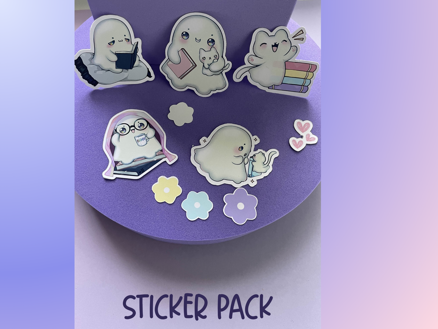 Sticker pack, spooky stickers, gifts for book lovers, ghost stickers, bookish stickers, read more books