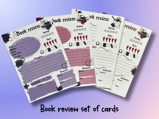 Book review card inserts, bookish stickers, gifts for, book lovers, book nerds, gothic romance, skulls & books, in my dark romance era