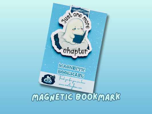 Just one more chapter magnetic bookmark, gifts for book lovers, ghost bookmark, cute bookmark