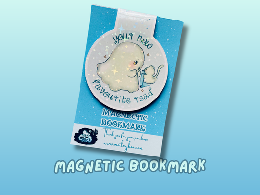Your new favourite read magnetic bookmark, gifts for book lovers, ghost bookmark, cute bookmark