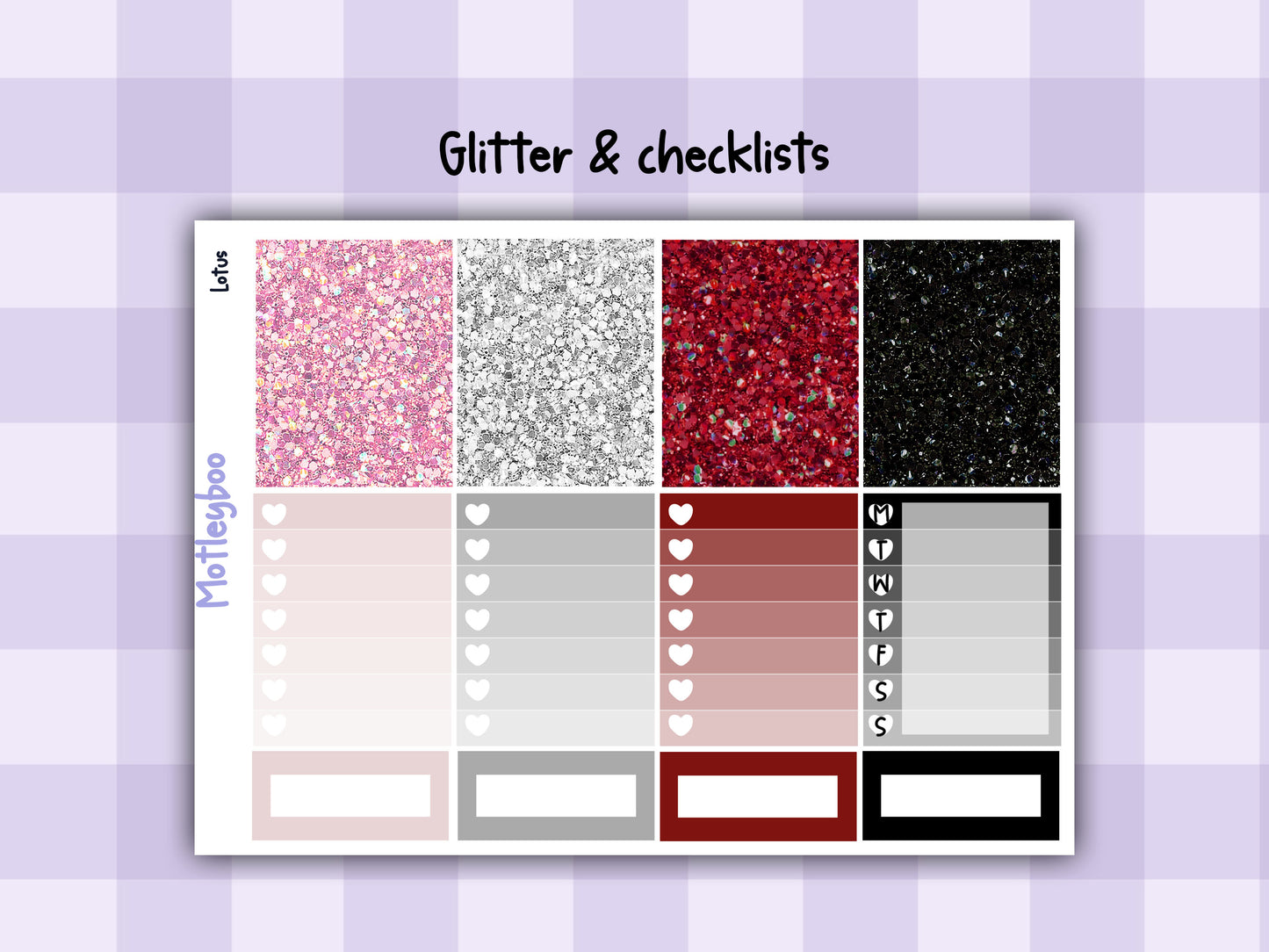 Weekly Planner Sticker Kit, Vertical Planning Stickers, Lotus