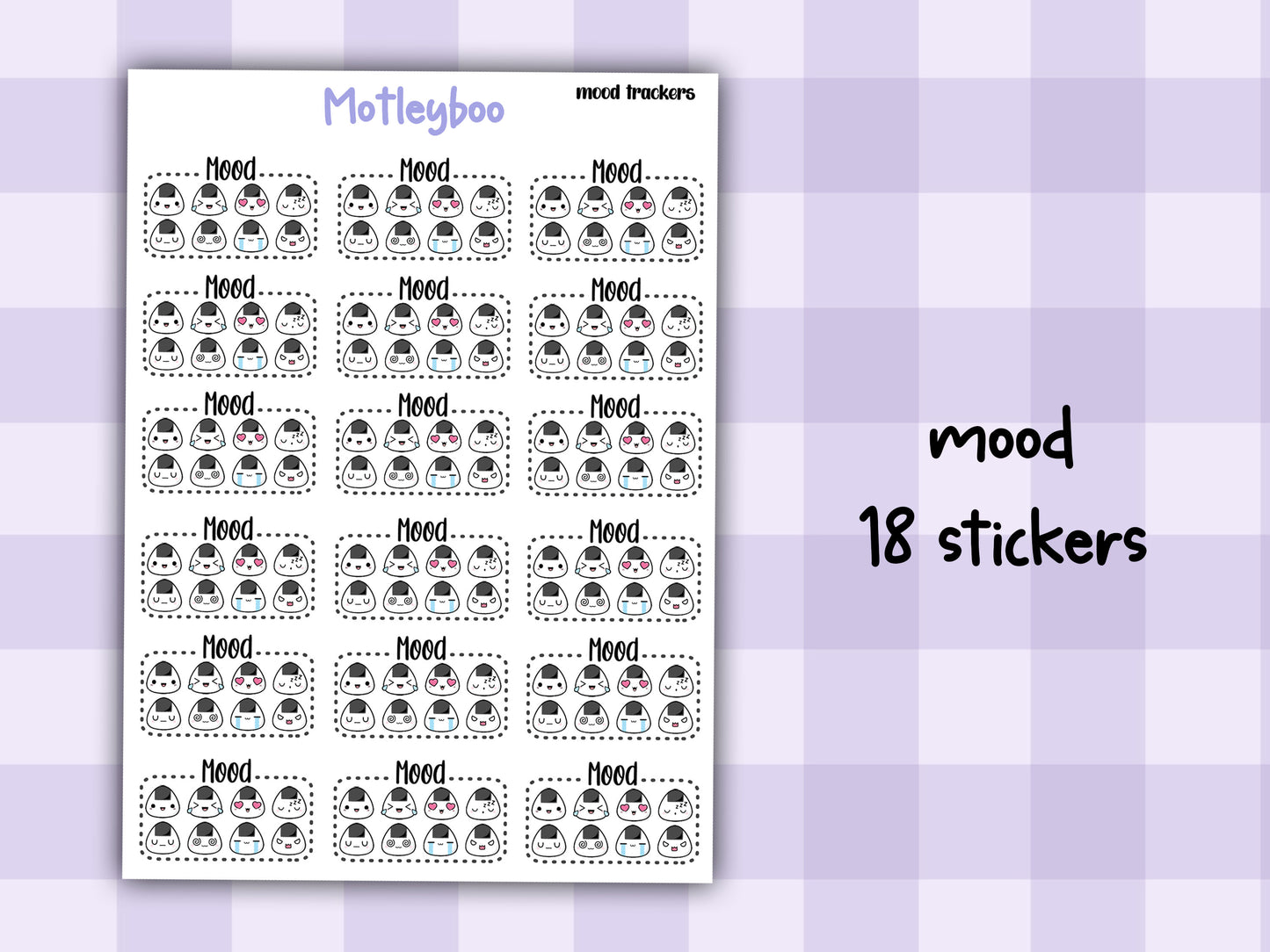 Mood tracker planner stickers, weekly planner stickers, black and white stickers, daily mood tracker stickers, how I feel today