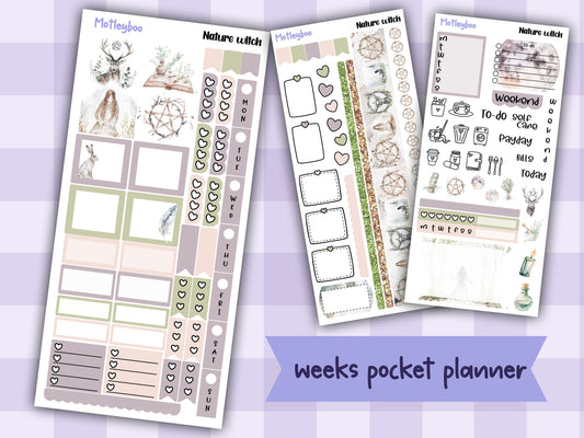 Nature witch hobonichi weekly planner sticker kit
