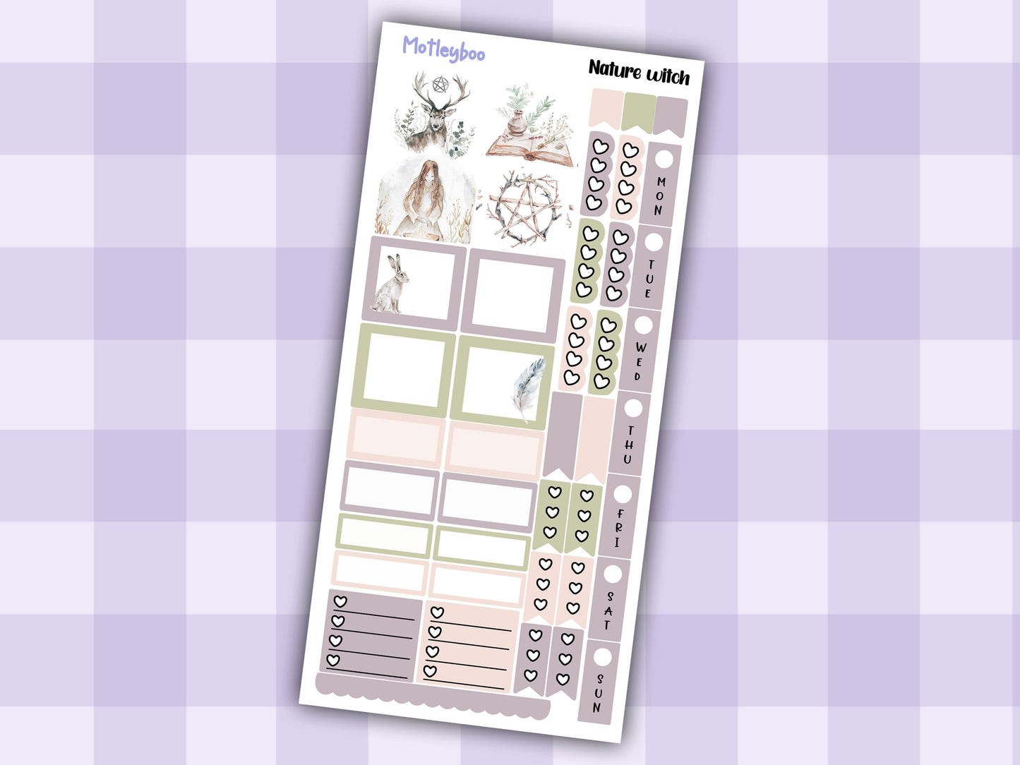 Nature witch hobonichi weekly planner sticker kit