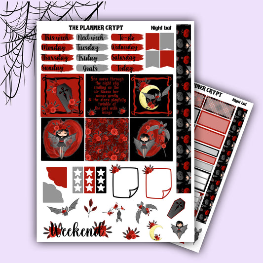 Halloween Hobonichi cousin planner sticker kit