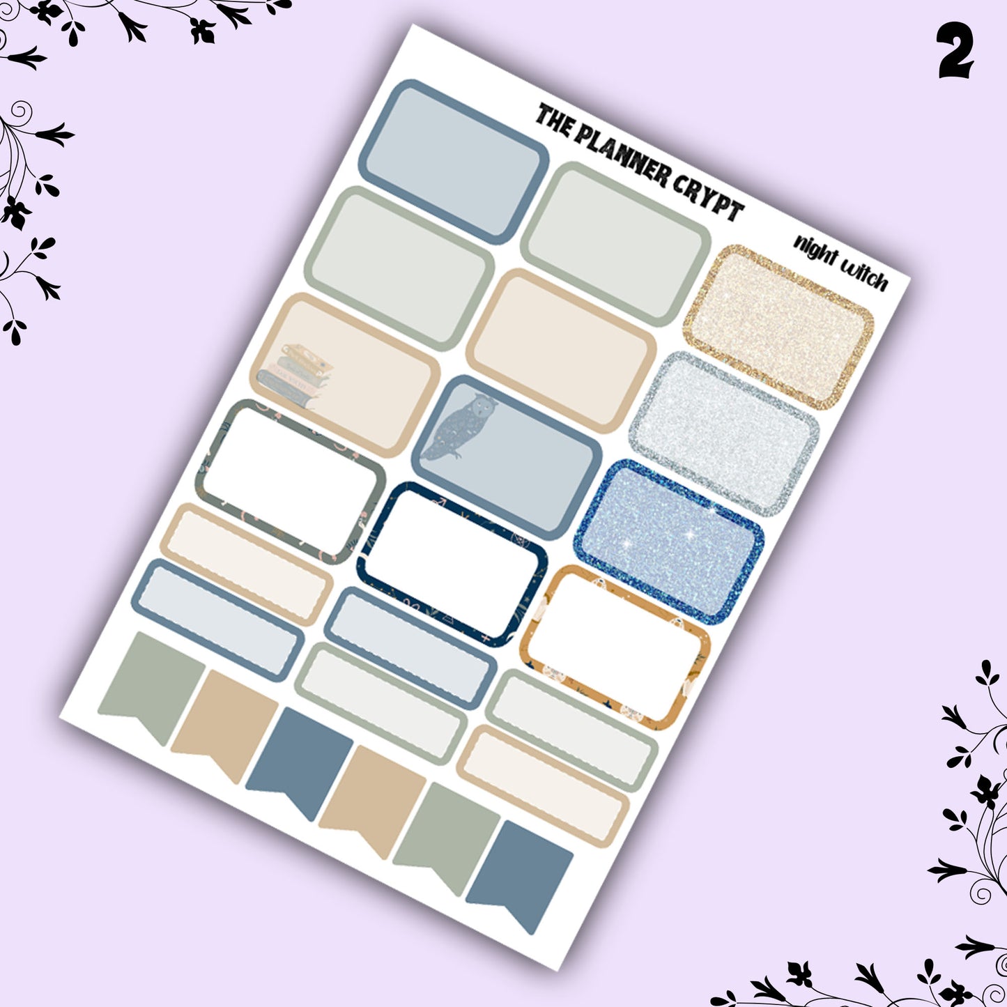 weekly planner sticker kit, gothic stickers, witch stickers, mystical stickers, celestial stickers, vertical planner,  stickers