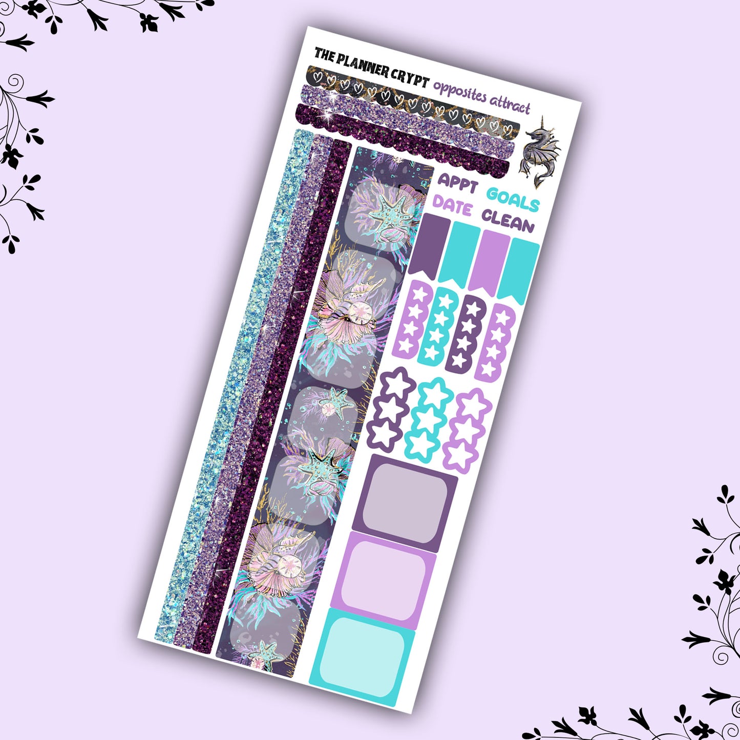 Hobonichi weeks, sticker kit, hobonichi planner, goth stickers, gothic planner, hobonichi functional stickers, planner stickers, mermaid
