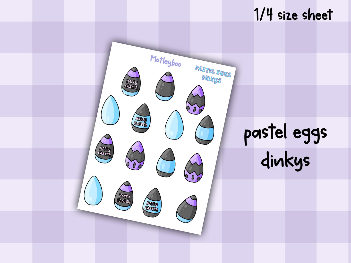 Gothic easter stickers, pastel goth eggs, journaling deco, spring season, stickers for Easter