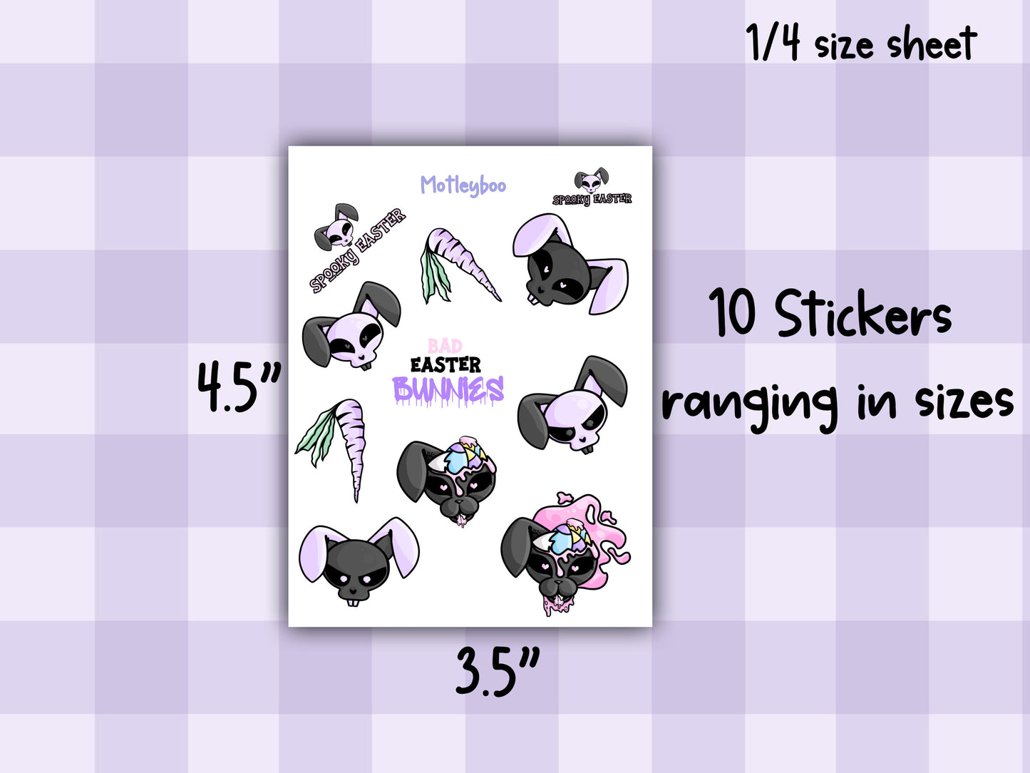 Gothic easter stickers, pastel goth eggs, journaling deco, spring season, stickers for Easter