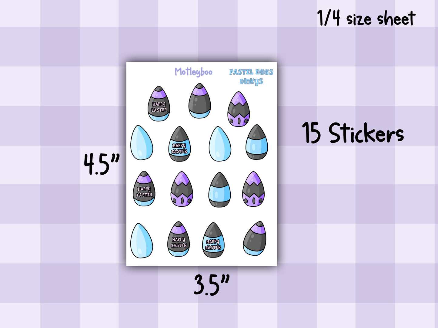 Gothic easter stickers, pastel goth eggs, journaling deco, spring season, stickers for Easter