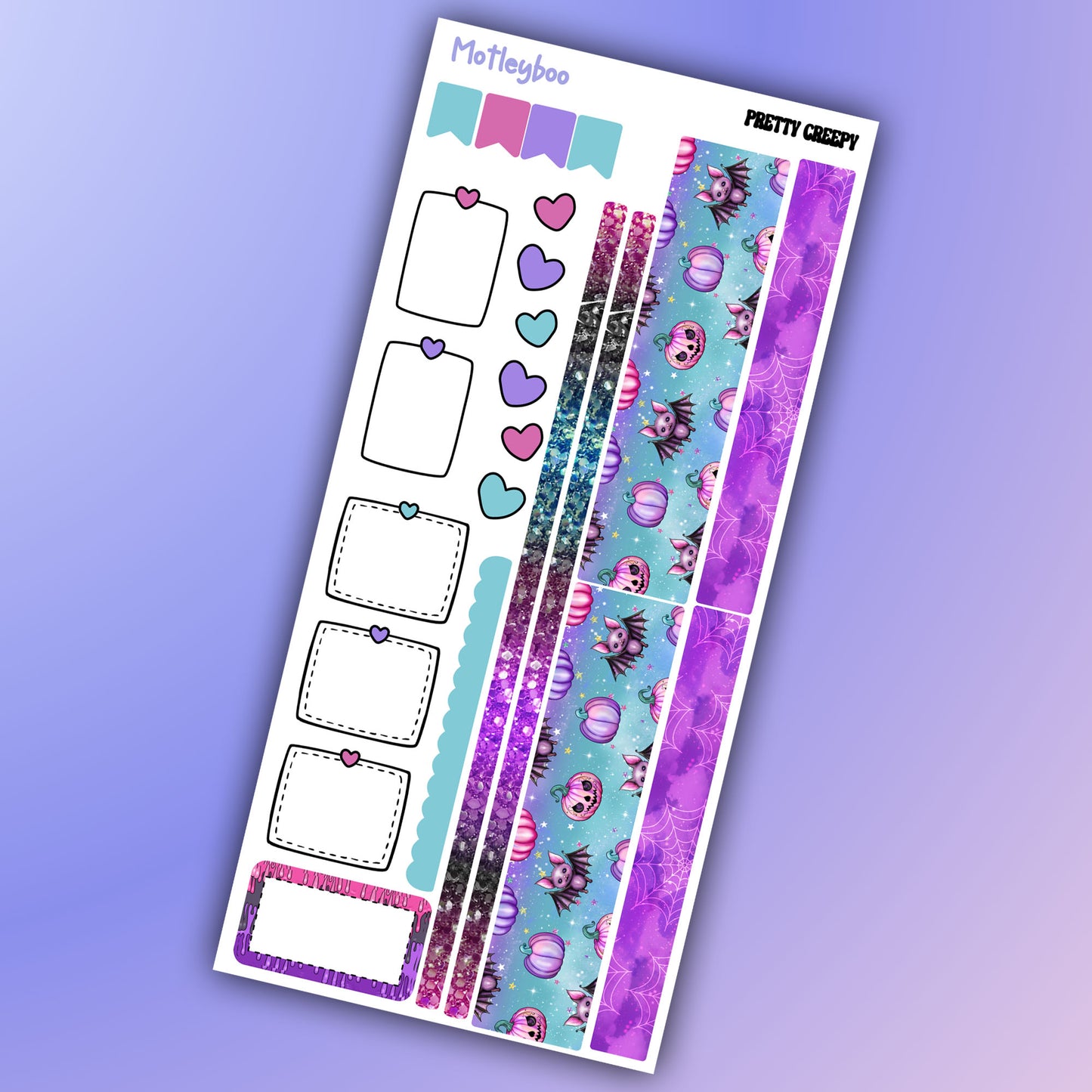 Spooky Hobonichi weeks, spooky stickers, gothic planner, functional stickers, planner stickers, halloween sticker kit, Autumn sticker kit