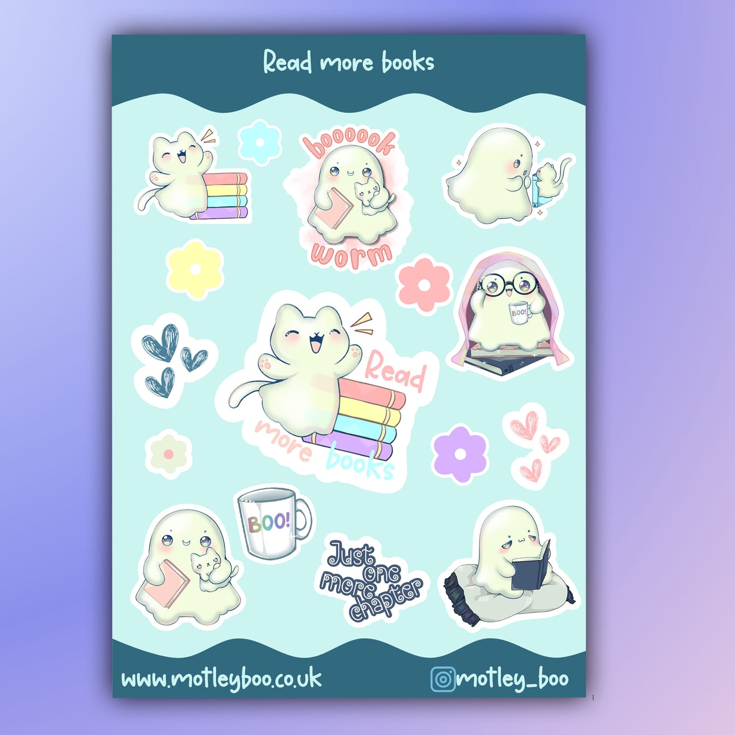 read more books sticker sheet