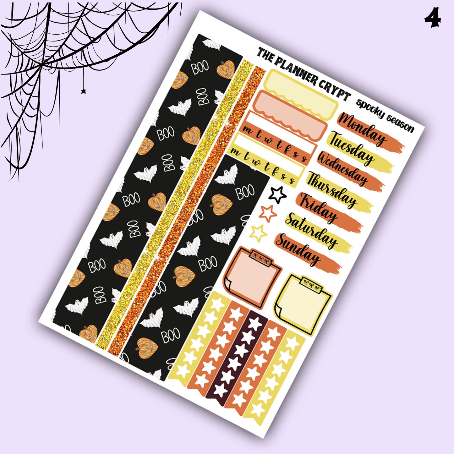 weekly planner sticker kit, fall, autumn stickers, gothic, spooky, halloween sticker kit, vertical planner, planner, seasonal stickers