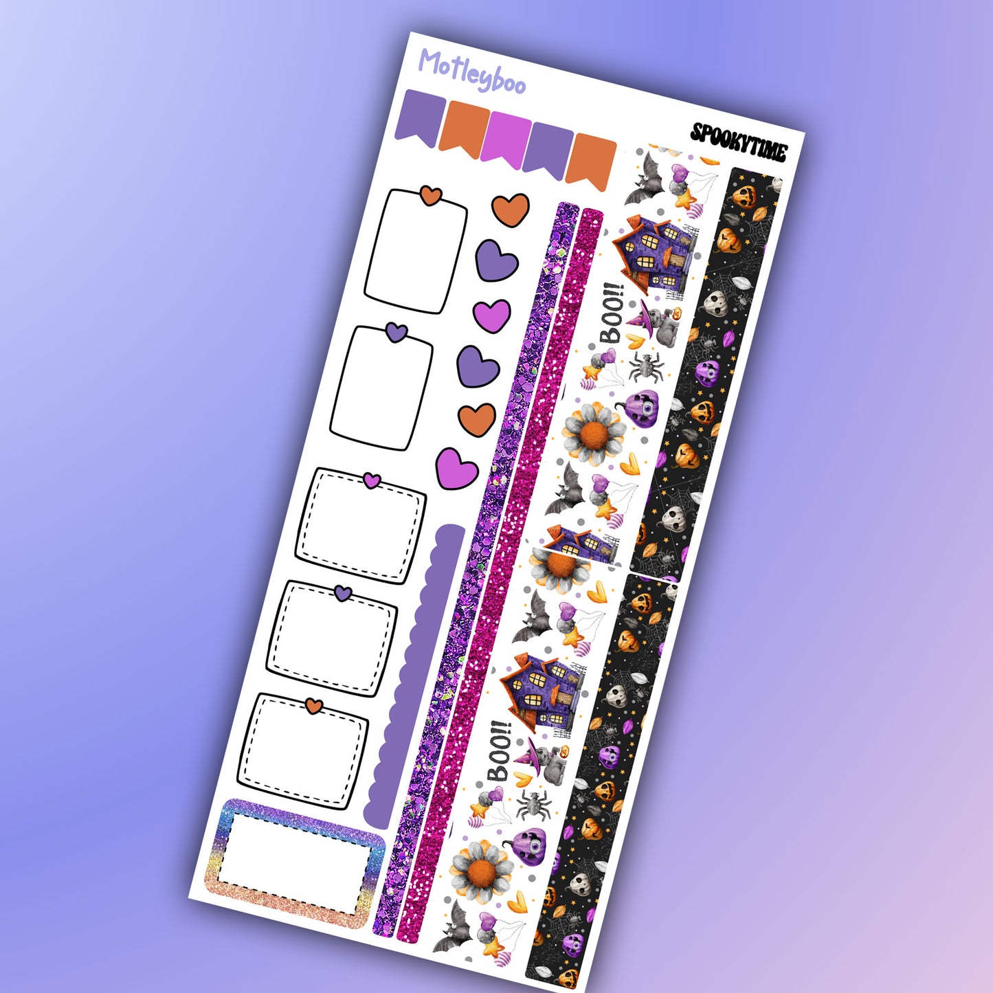 halloween hobonichi kit, spooky times, halloween sticker kit