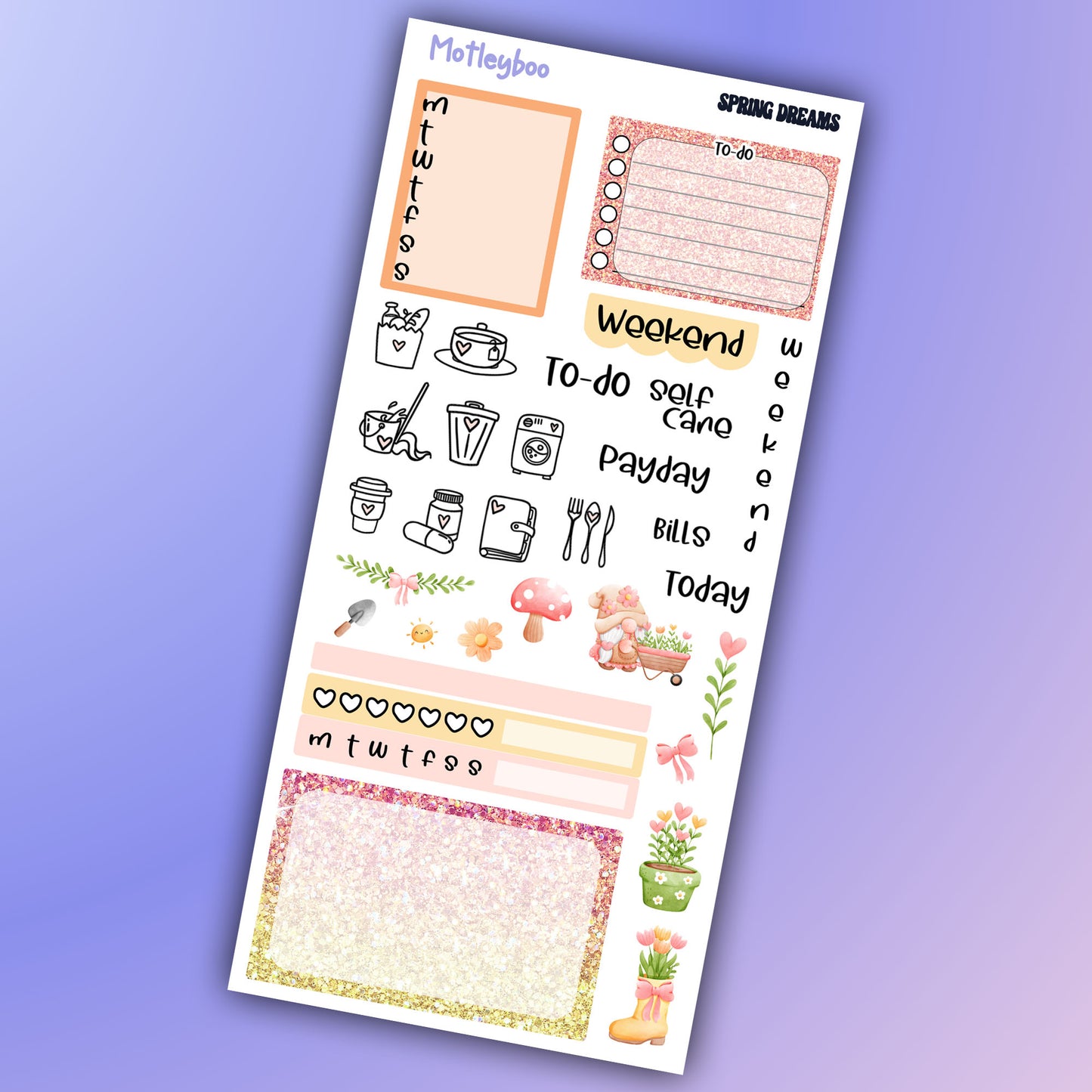Hobonichi weeks kit, weekly sticker kit, hobonichi planner, spring stickers, functional sticker, planner stickers, small journal stickers