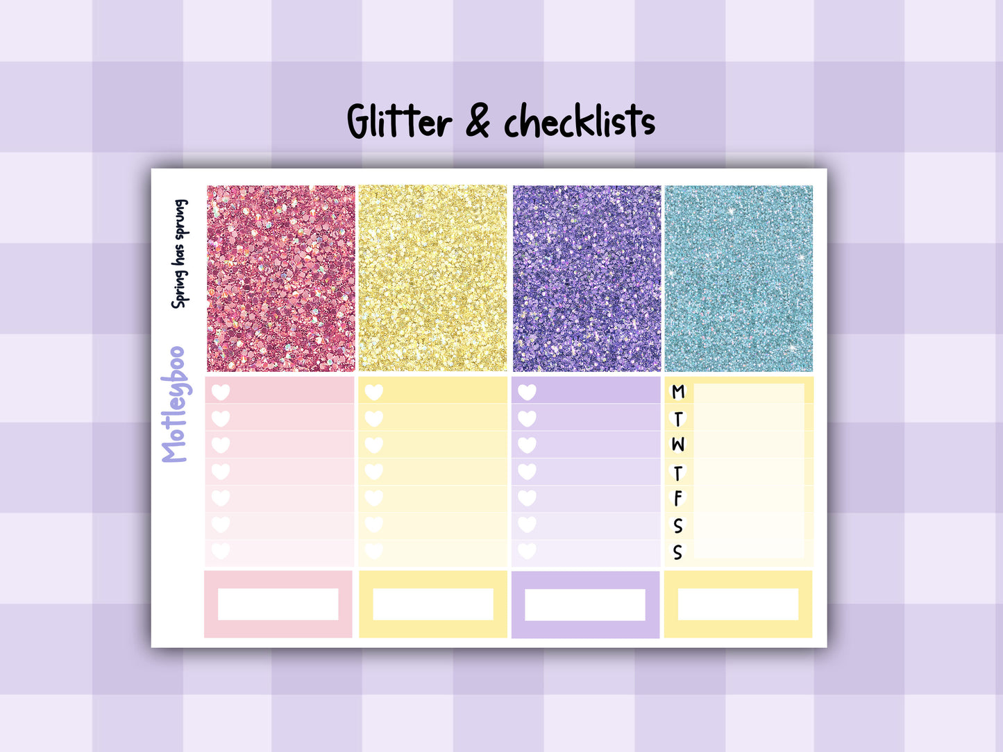 Spring themed Weekly Planner Sticker Kit, Vertical Planner, Spring has sprung