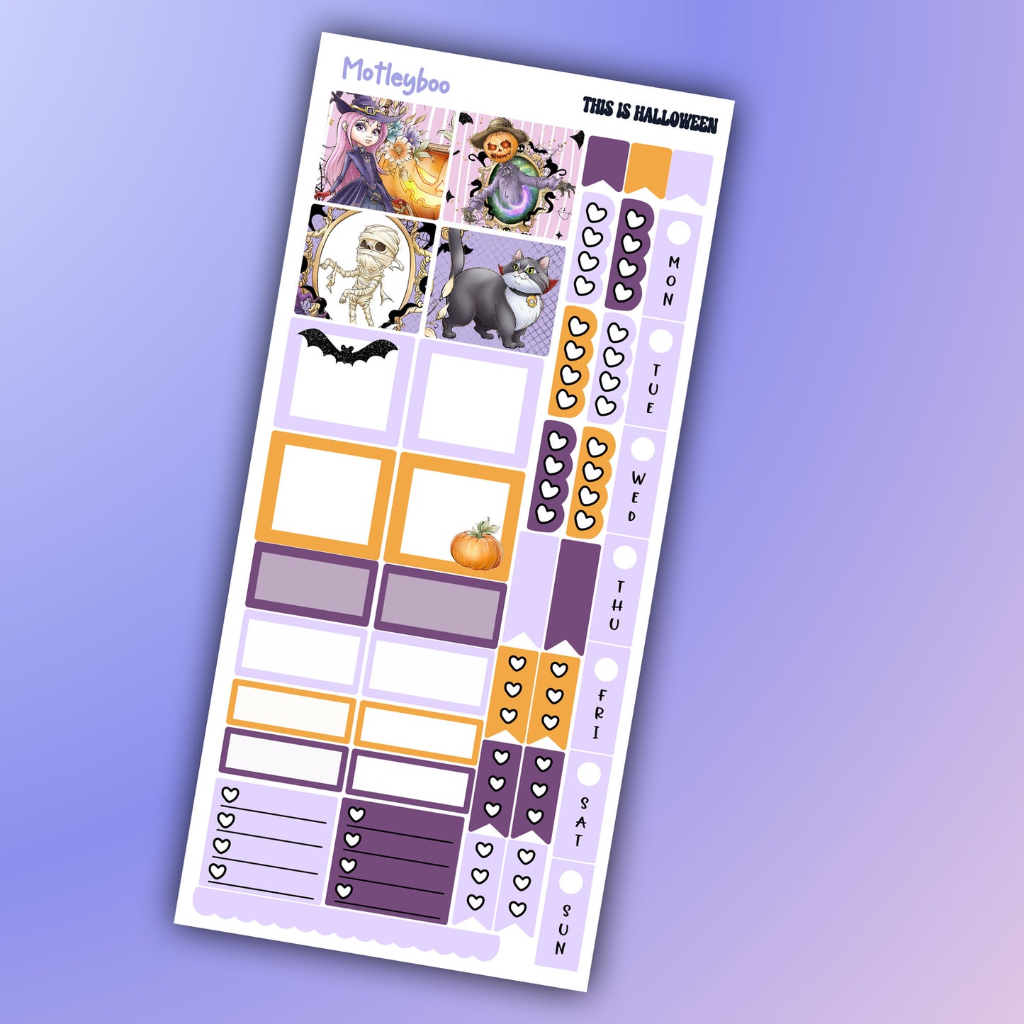 Hobonichi weeks, weekly sticker kit, hobonichi planner, halloween stickers, planner, hobonichi functional sticker, planner stickers, spooky