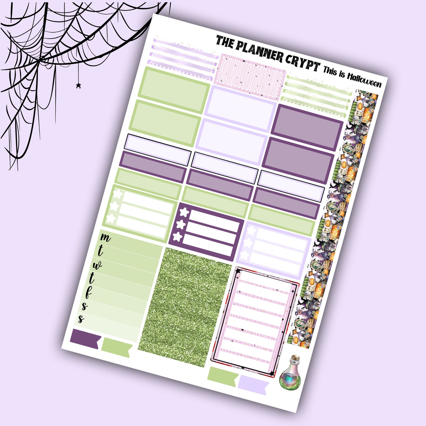 Halloween Hobonichi cousin planner sticker kit