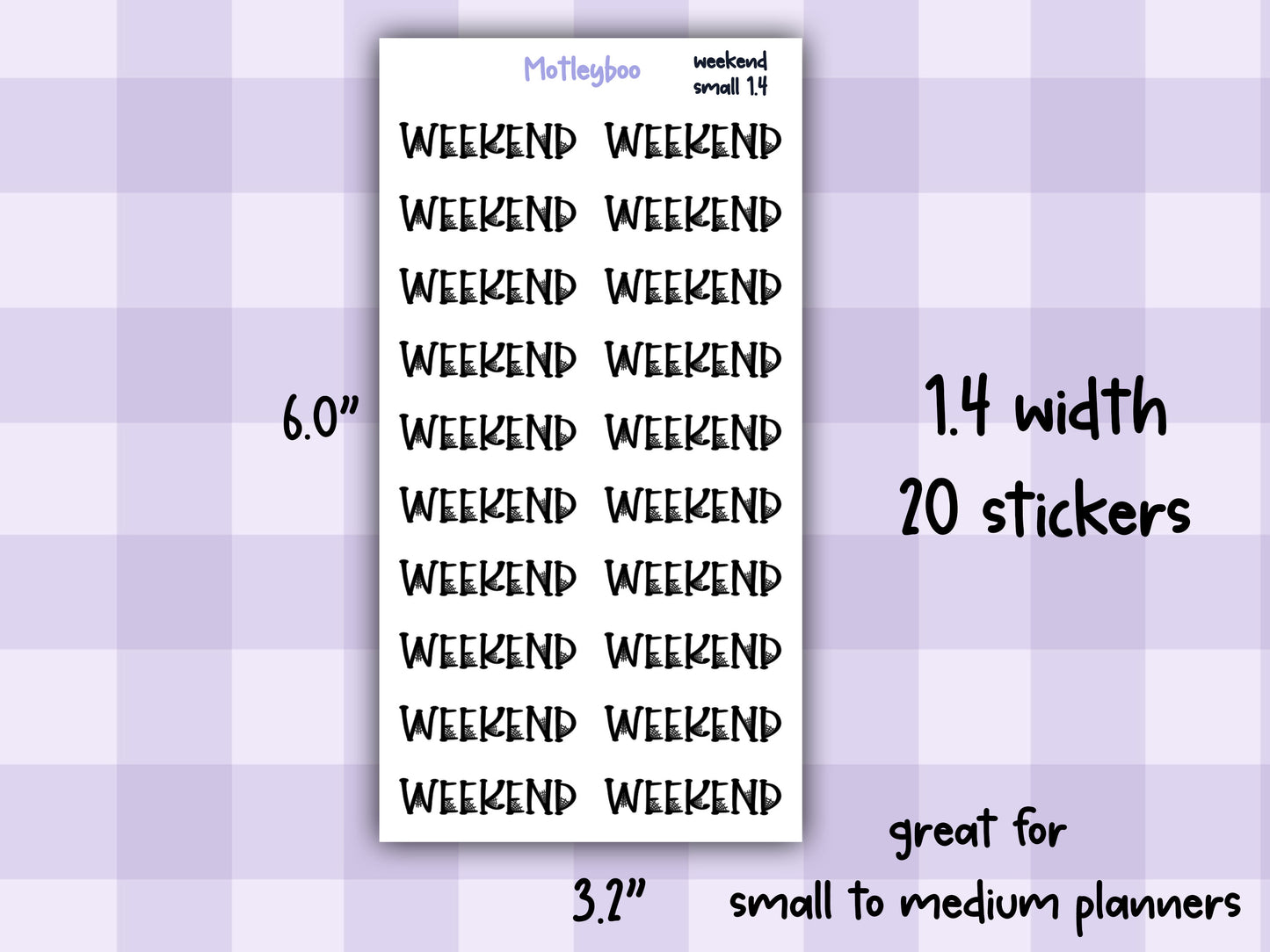 Gothic Planner Stickers, spiderweb Weekend headers