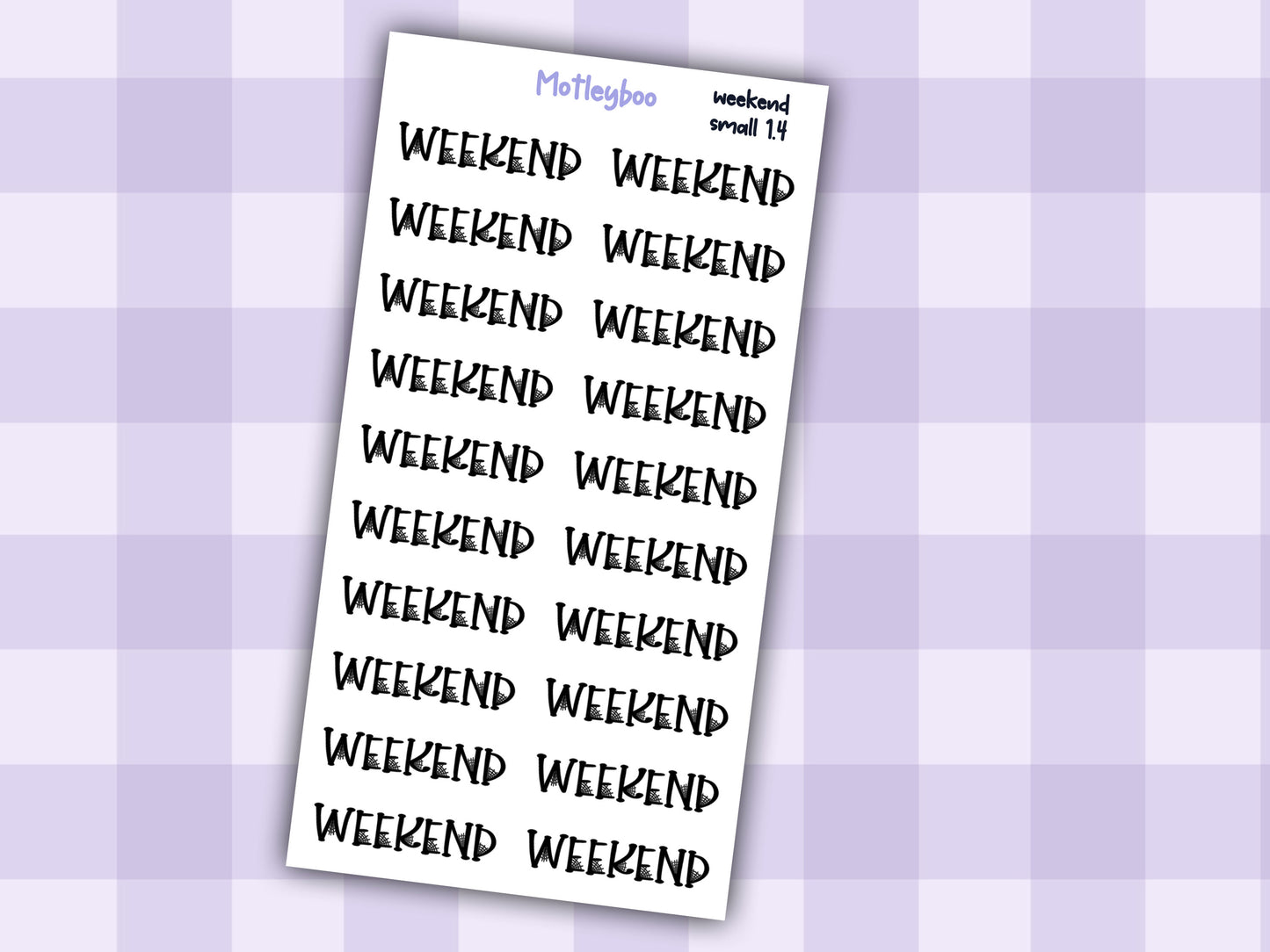 Gothic Planner Stickers, spiderweb Weekend headers