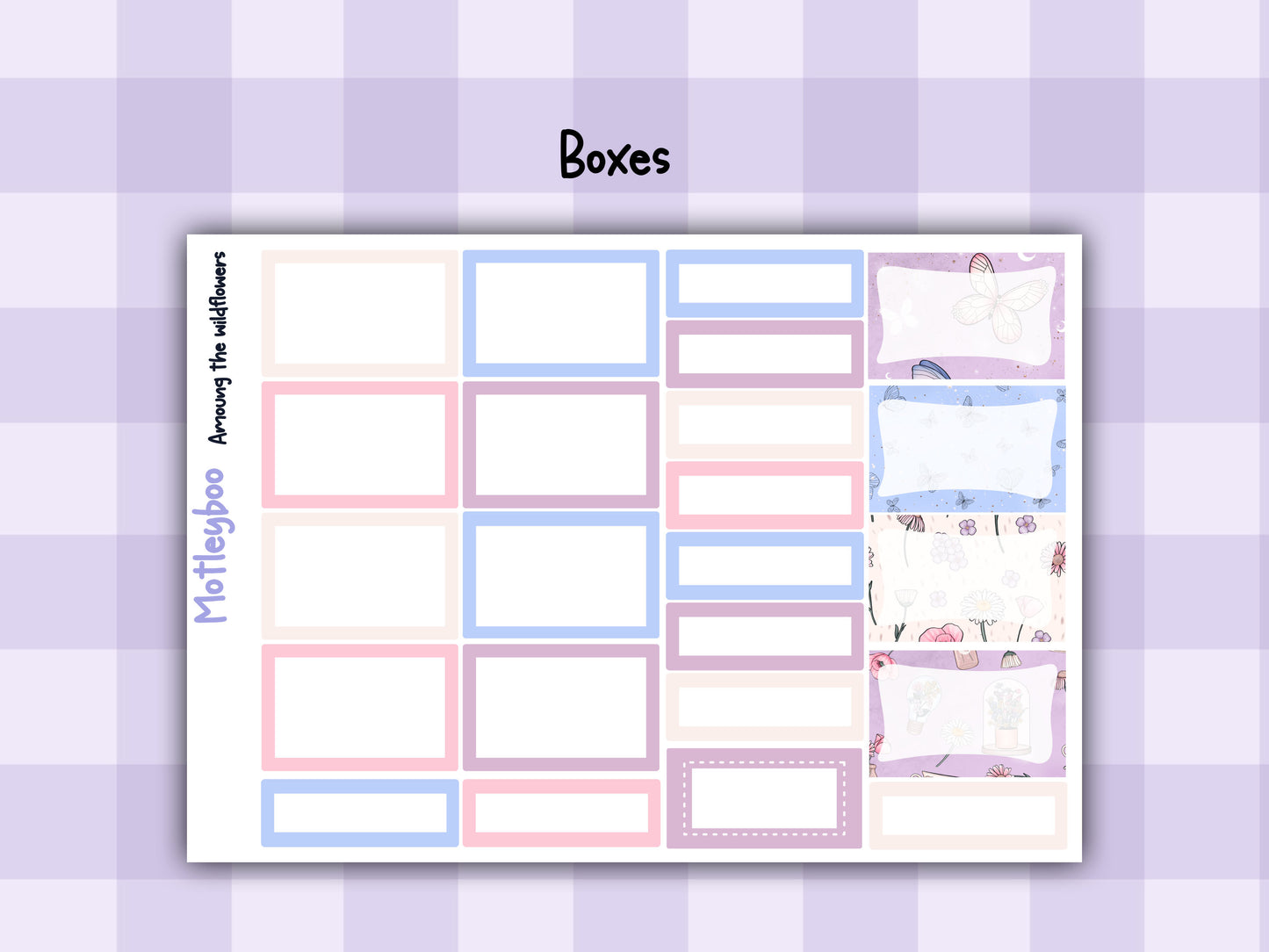 Wildflowers Weekly Planner Sticker Kit, Spooky witchy Vertical Planning Stickers