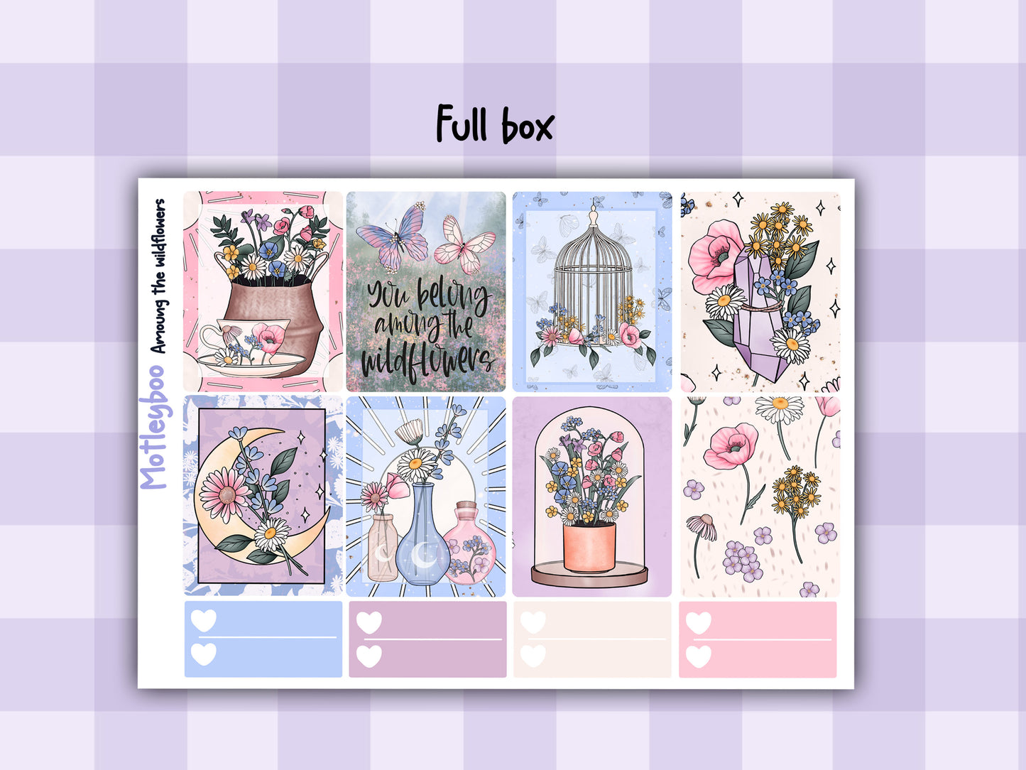 Wildflowers Weekly Planner Sticker Kit, Spooky witchy Vertical Planning Stickers