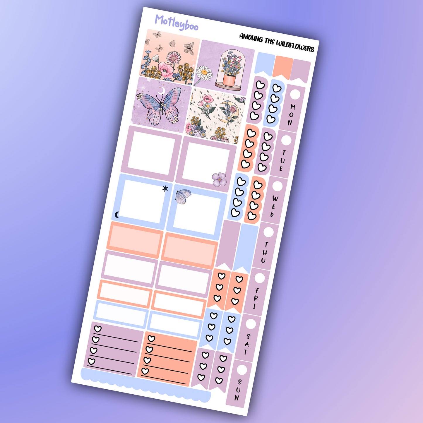 Hobonichi weeks, sticker kit, hobonichi planner, Among the wildflowers
